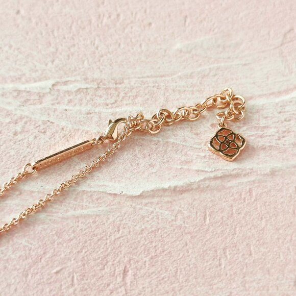 Kendra Scott Elisa Drusy Rose Gold Necklace - Picture 3 of 3